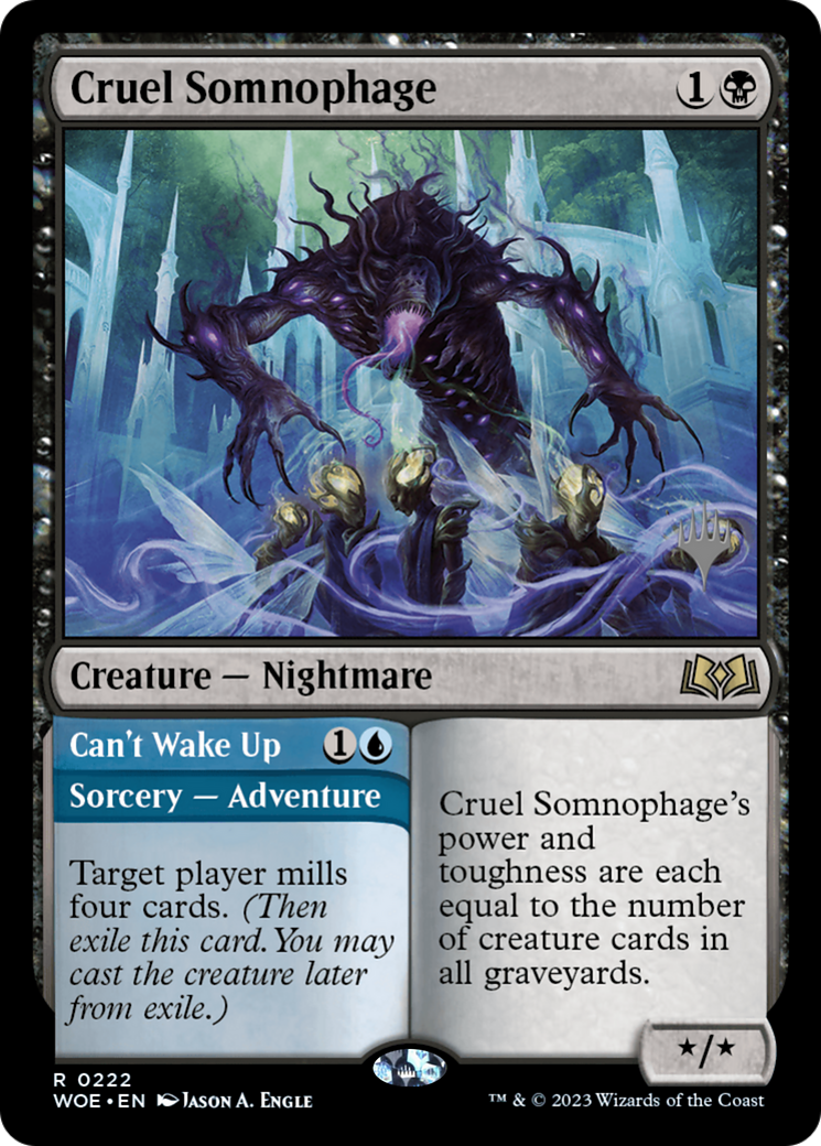 Cruel Somnophage // Can't Wake Up (Promo Pack) [Wilds of Eldraine Promos]-3