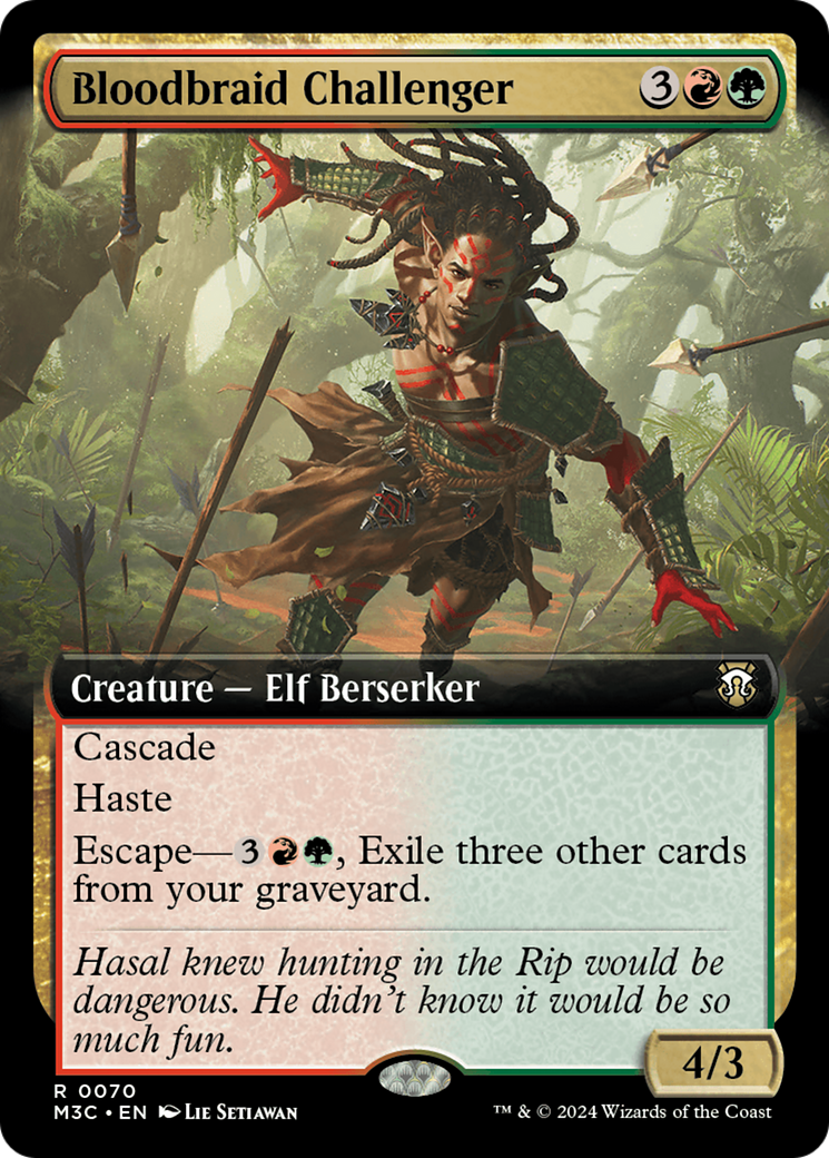 Bloodbraid Challenger (Extended Art) [Modern Horizons 3 Commander]-1