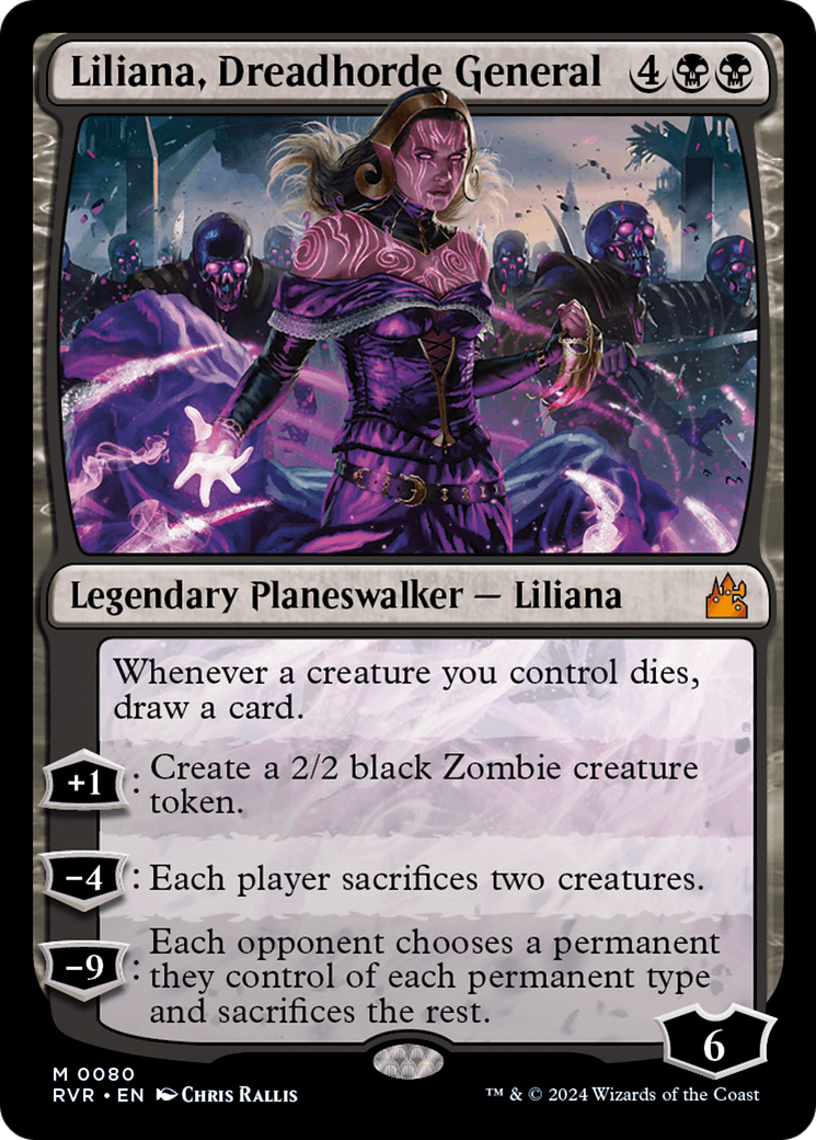 Liliana, Dreadhorde General [Ravnica Remastered]-1