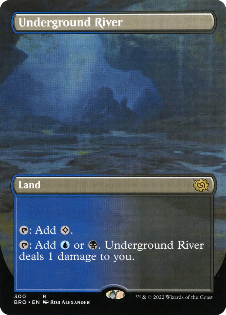 Underground River (Borderless) (BRO-300) - The Brothers' War (Borderless) Foil-1