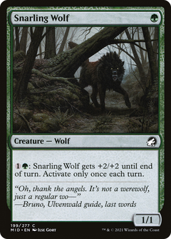 Snarling Wolf [Innistrad: Midnight Hunt]-1