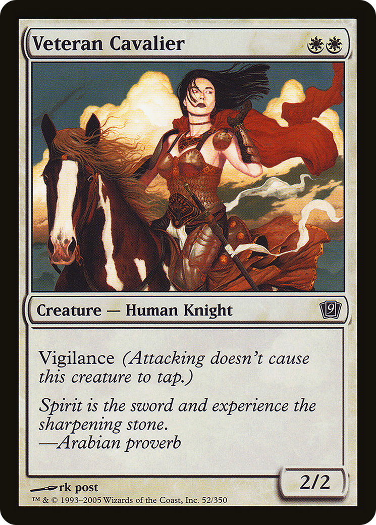 Veteran Cavalier (9ED-052) - 9th Edition Foil-1