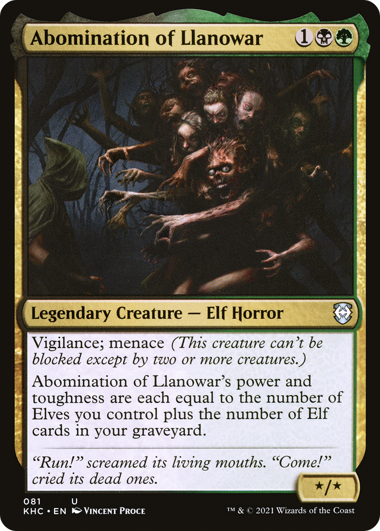 Abomination of Llanowar [Kaldheim Commander]-1