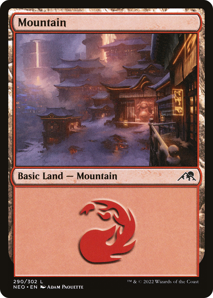 Mountain (290) [Kamigawa: Neon Dynasty]-1