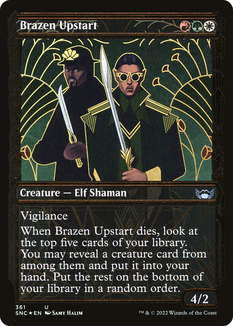Brazen Upstart (Showcase Golden Age Gilded Foil) [Streets of New Capenna]-1