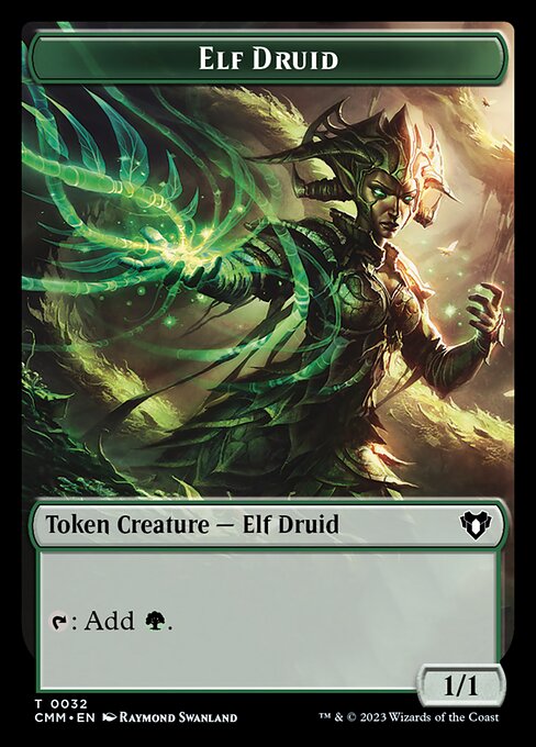 The Monarch // Elf Druid Double-Sided Token [Commander Masters Tokens]-2