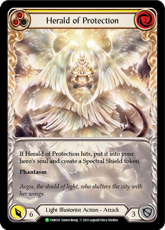 Herald of Protection (Yellow Extended Art) [FAB030] (Promo)  Rainbow Foil-1