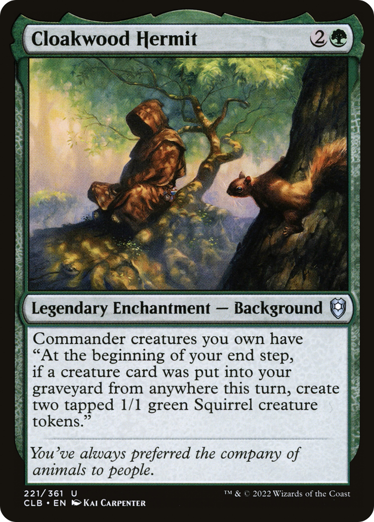Cloakwood Hermit (CLB-221) - Commander Legends: Battle for Baldur's Gate-1