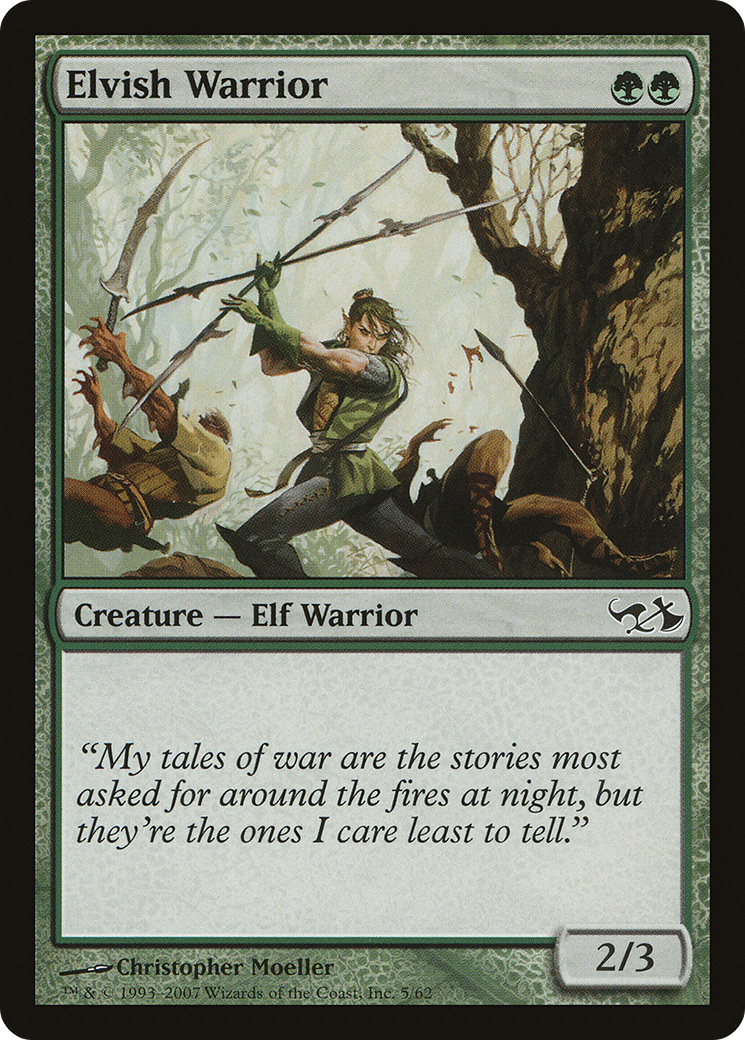 Elvish Warrior [Duel Decks: Elves vs. Goblins]-1