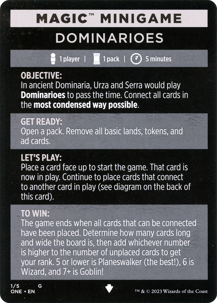 Dominarioes // Dominarioes (cont'd) (MONE-001) - Phyrexia: All Will Be One Minigames Foil-3