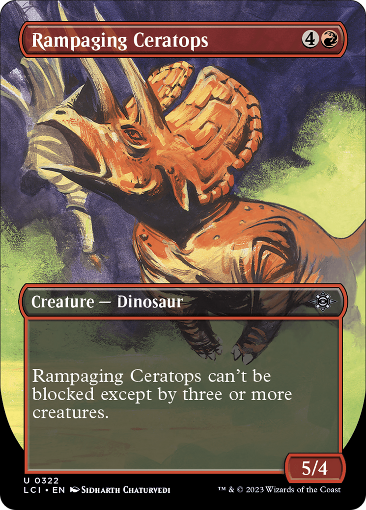 Rampaging Ceratops (Borderless) [The Lost Caverns of Ixalan]-1
