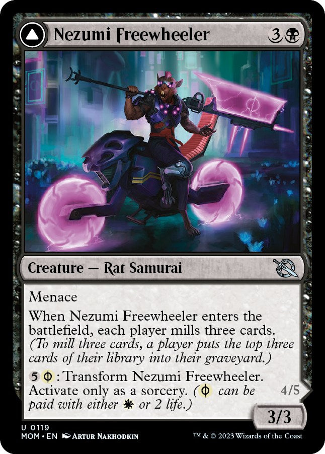 Nezumi Freewheeler // Hideous Fleshwheeler [March of the Machine]-1