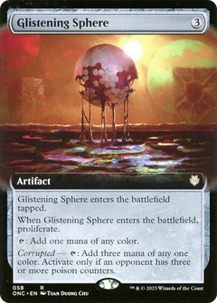 Glistening Sphere (Extended Art) [Phyrexia: All Will Be One Commander]-1