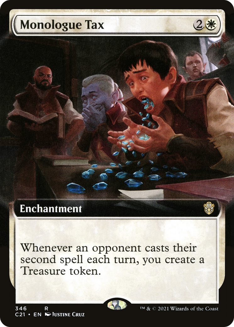 Monologue Tax (Extended Art) [Commander 2021]-1