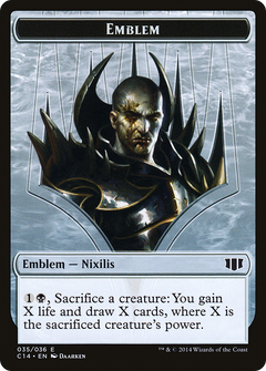 Ob Nixilis of the Black Oath Emblem // Zombie (016/036) Double-Sided Token [Commander 2014 Tokens]-3