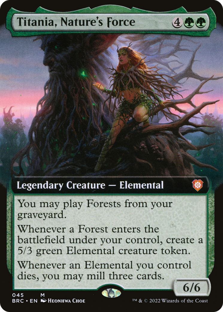 Titania, Nature's Force (Extended Art) [The Brothers' War Commander]-1