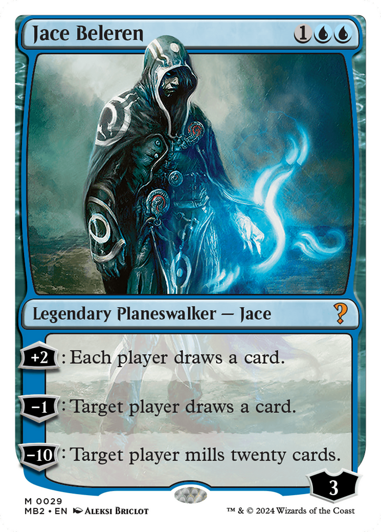 Jace Beleren (White Border) [Mystery Booster 2]-1