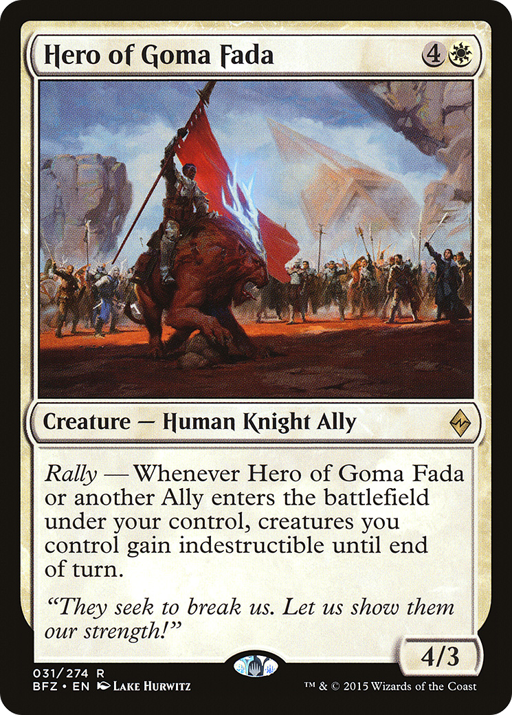 Hero of Goma Fada [Battle for Zendikar]-1