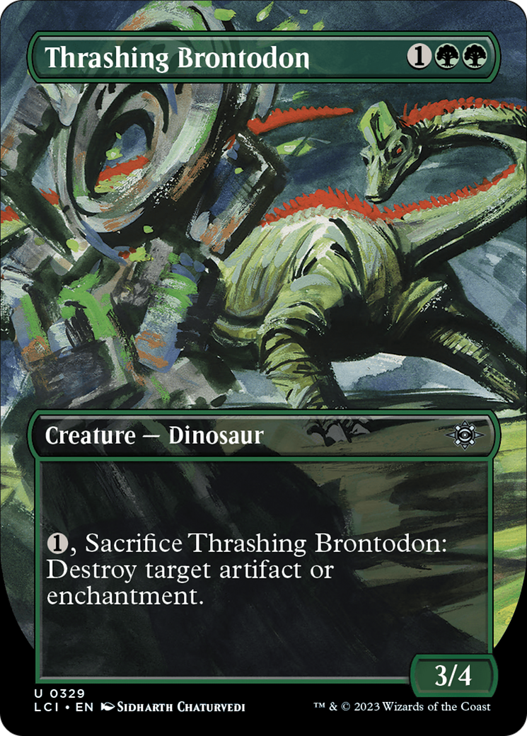 Thrashing Brontodon (Borderless) [The Lost Caverns of Ixalan]-1