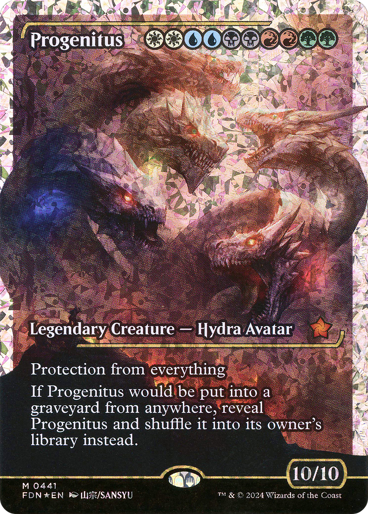 Progenitus (Showcase) (Fracture Foil) (Japanese) [Foundations]-1