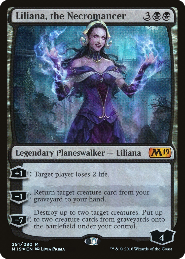 Liliana, the Necromancer [Core Set 2019]-1