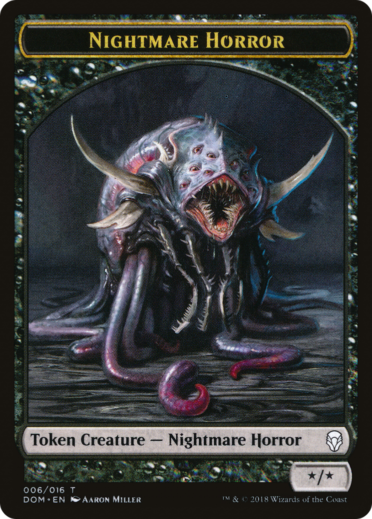 Nightmare Horror Token [Dominaria Tokens]-1