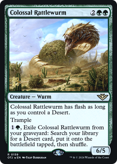 Colossal Rattlewurm [Outlaws of Thunder Junction Prerelease Promos]-1