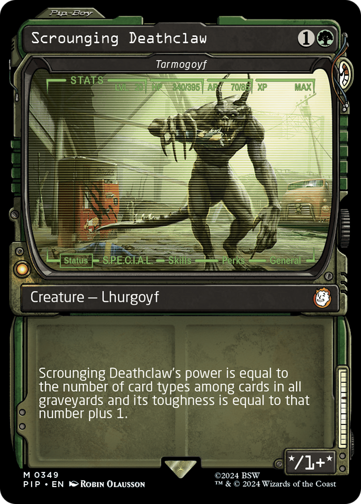 Scrounging Deathclaw - Tarmogoyf (Showcase) [Fallout]-1