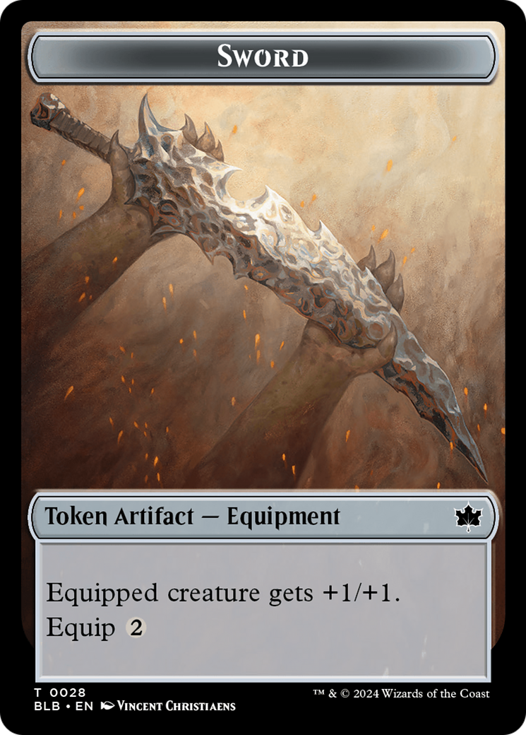 Sword // Manifold Mouse Double-Sided Token [Bloomburrow Tokens]-1