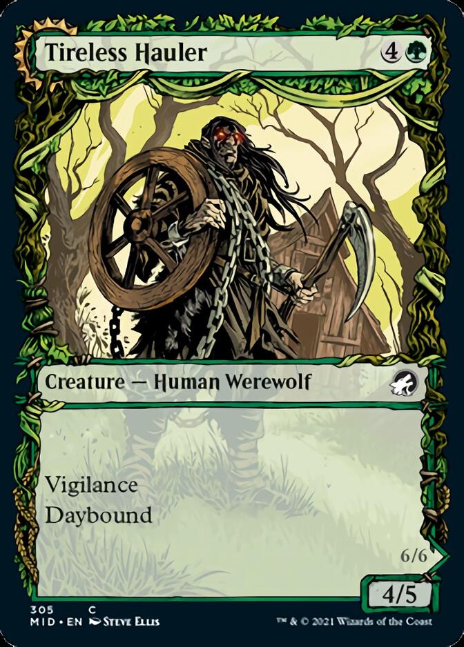 Tireless Hauler // Dire-Strain Brawler (Showcase Equinox) [Innistrad: Midnight Hunt]-1