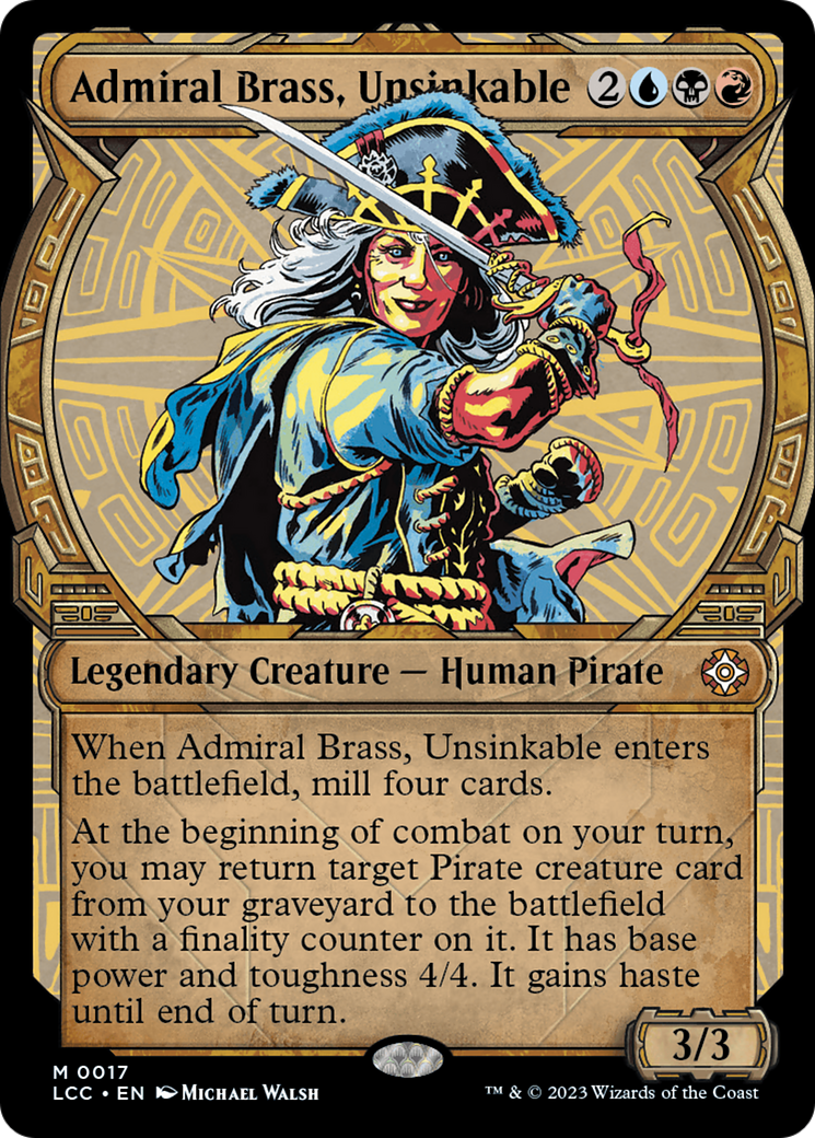 Admiral Brass, Unsinkable (Showcase) [The Lost Caverns of Ixalan Commander]-1