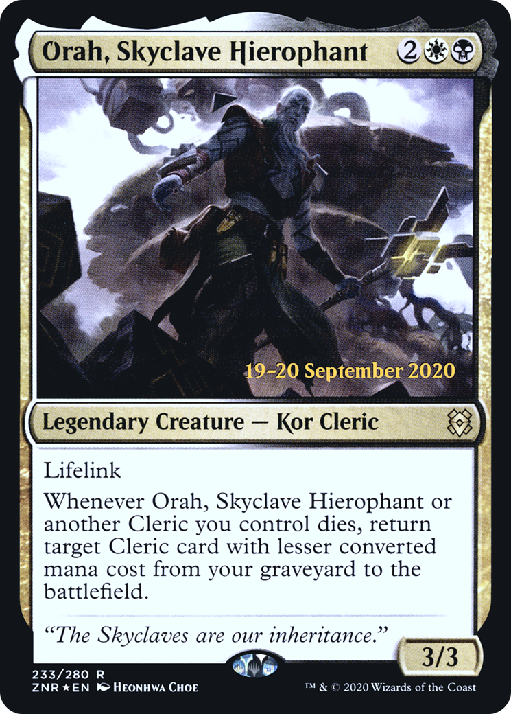 Orah, Skyclave Hierophant [Zendikar Rising Prerelease Promos]-1