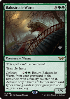 Balustrade Wurm (Promo Pack) [Duskmourn: House of Horror Promos]-1