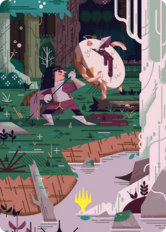 Stab Wound // Stab Wound (AWOE-069) - Wilds of Eldraine Art Series (Borderless) Foil-1