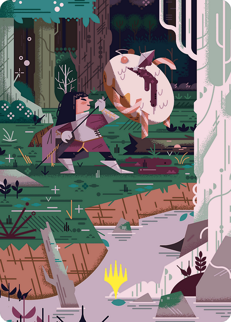Stab Wound // Stab Wound (AWOE-069) - Wilds of Eldraine Art Series (Borderless) Foil-1