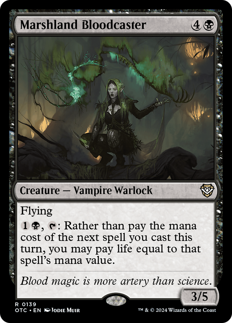 Marshland Bloodcaster [Outlaws of Thunder Junction Commander]-1