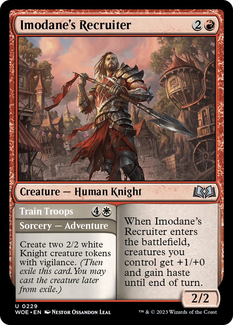 Imodane's Recruiter // Train Troops [Wilds of Eldraine]-1