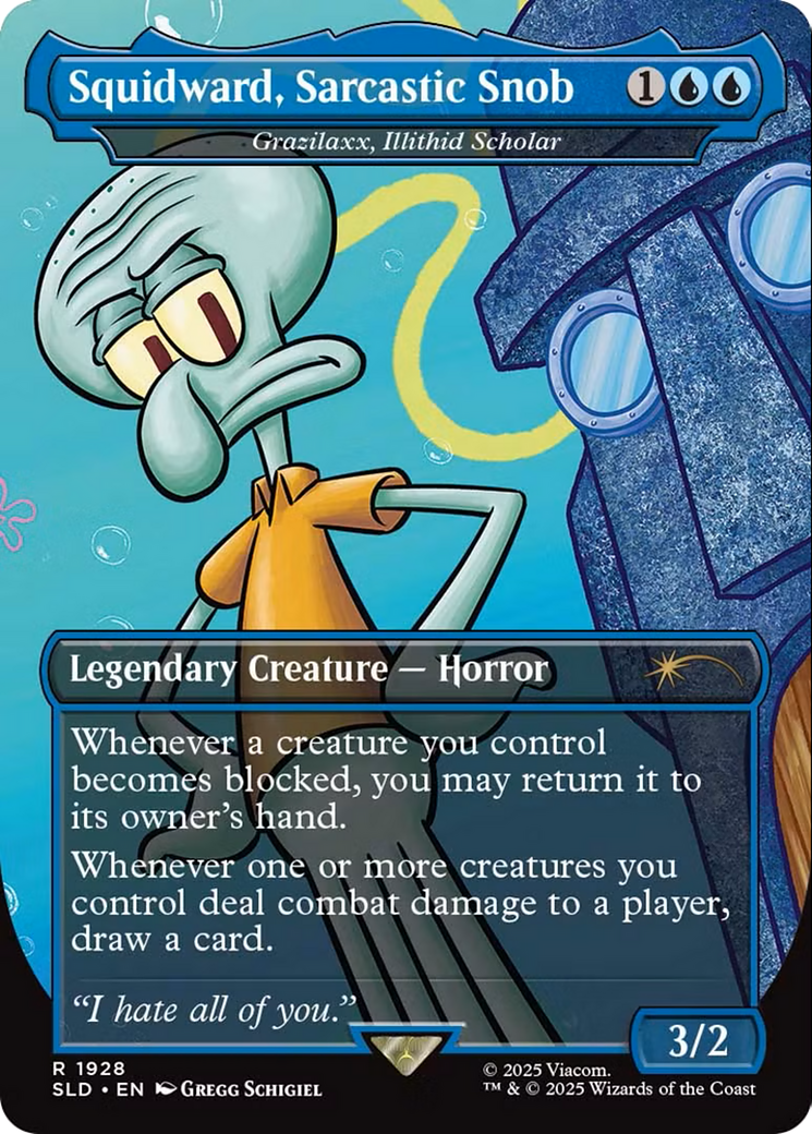 Squidward, Sarcastic Snob - Grazilaxx, Illithid Scholar [Secret Lair Drop Series]-1