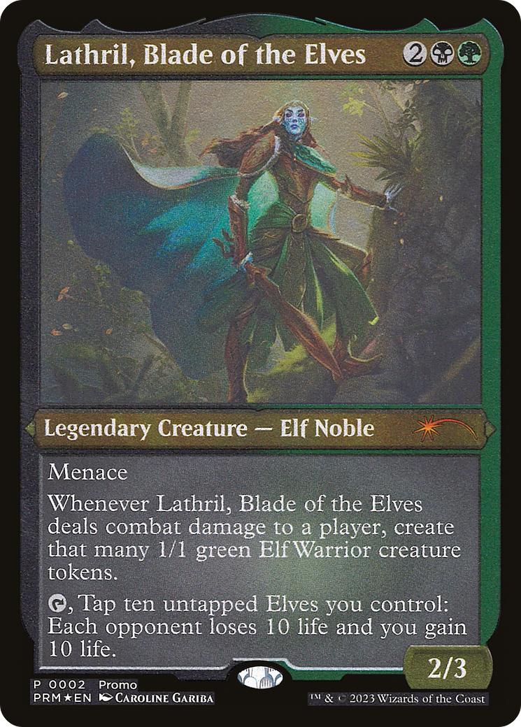 Lathril, Blade of the Elves (PKHM-02★) - Kaldheim Promos Etched Foil-1