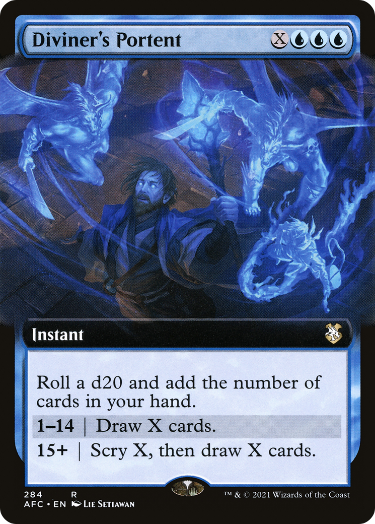 Diviner's Portent (Extended Art) [Dungeons & Dragons: Adventures in the Forgotten Realms Commander]-1