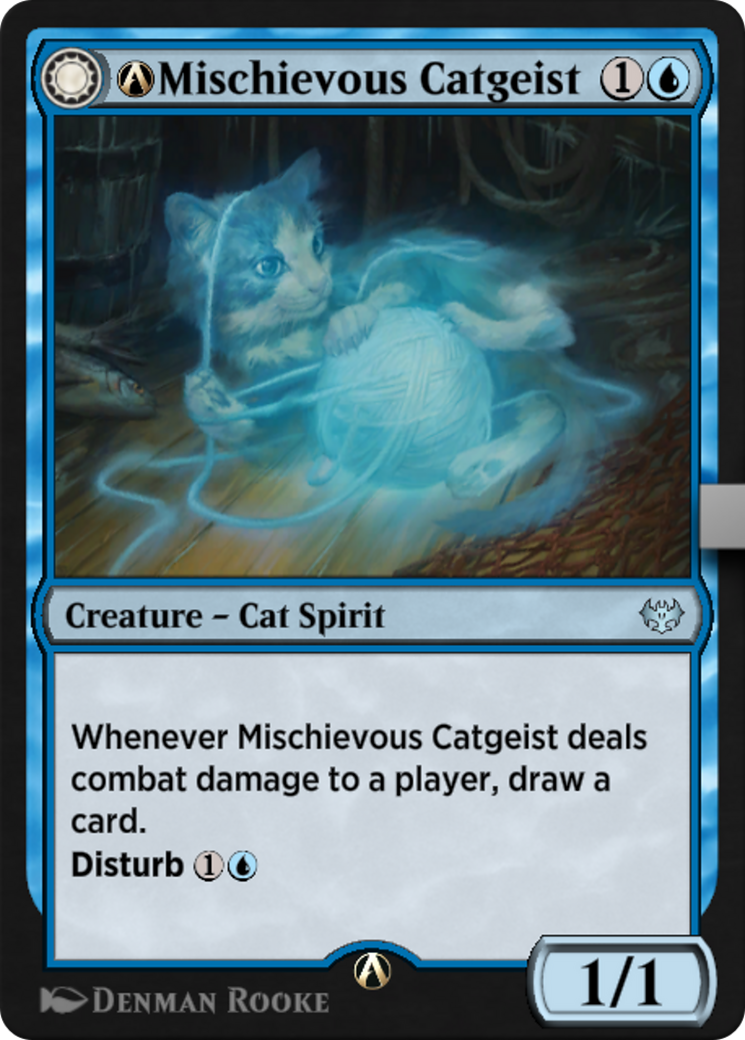 A-Mischievous Catgeist // A-Catlike Curiosity (VOW-A-69) - Innistrad: Crimson Vow: (Double Faced Transform)-1