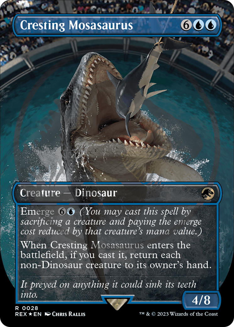 Cresting Mosasaurus (Emblem) (Borderless) [Jurassic World Collection Tokens]-1