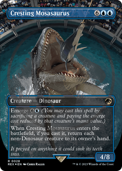 Cresting Mosasaurus (Emblem) (Borderless) [Jurassic World Collection Tokens]-1
