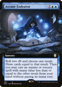 Arcane Endeavor (Extended Art) [Dungeons & Dragons: Adventures in the Forgotten Realms Commander]-1