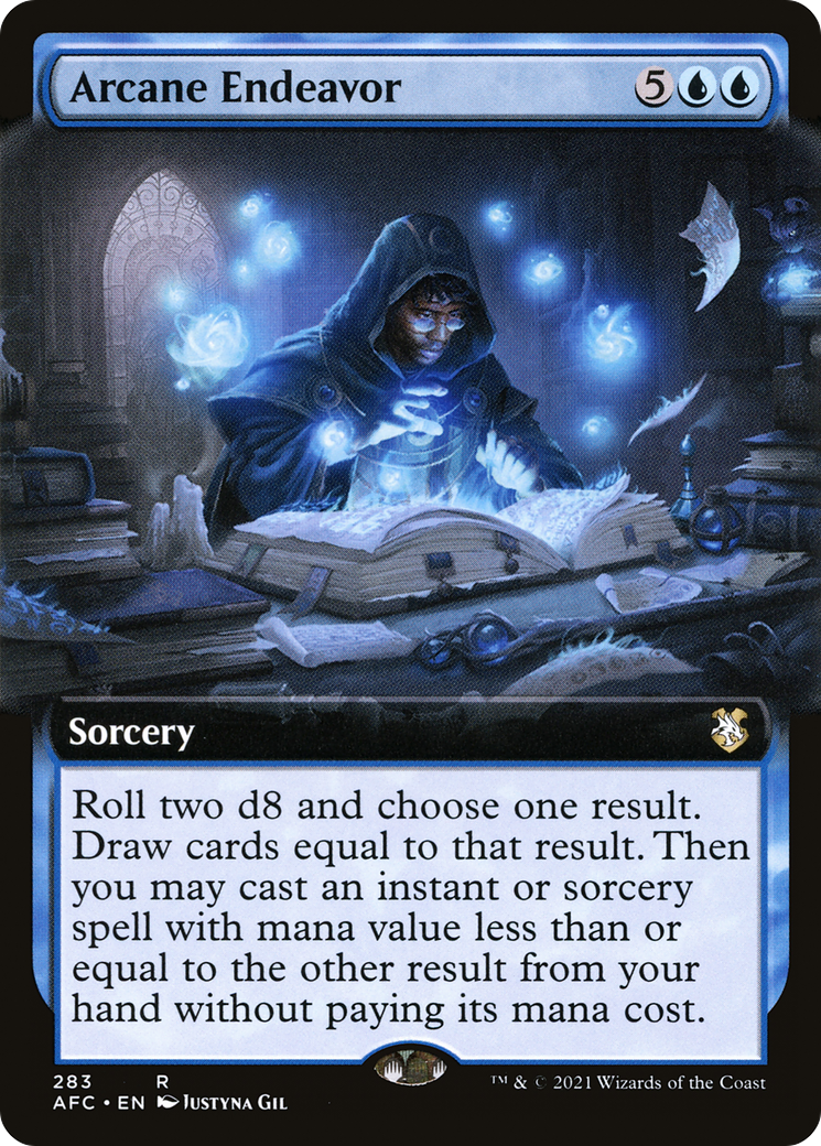 Arcane Endeavor (Extended Art) [Dungeons & Dragons: Adventures in the Forgotten Realms Commander]-1
