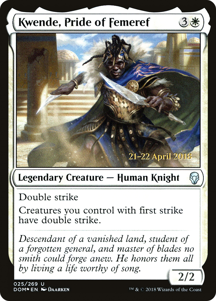Kwende, Pride of Femeref [Dominaria Prerelease Promos]-1
