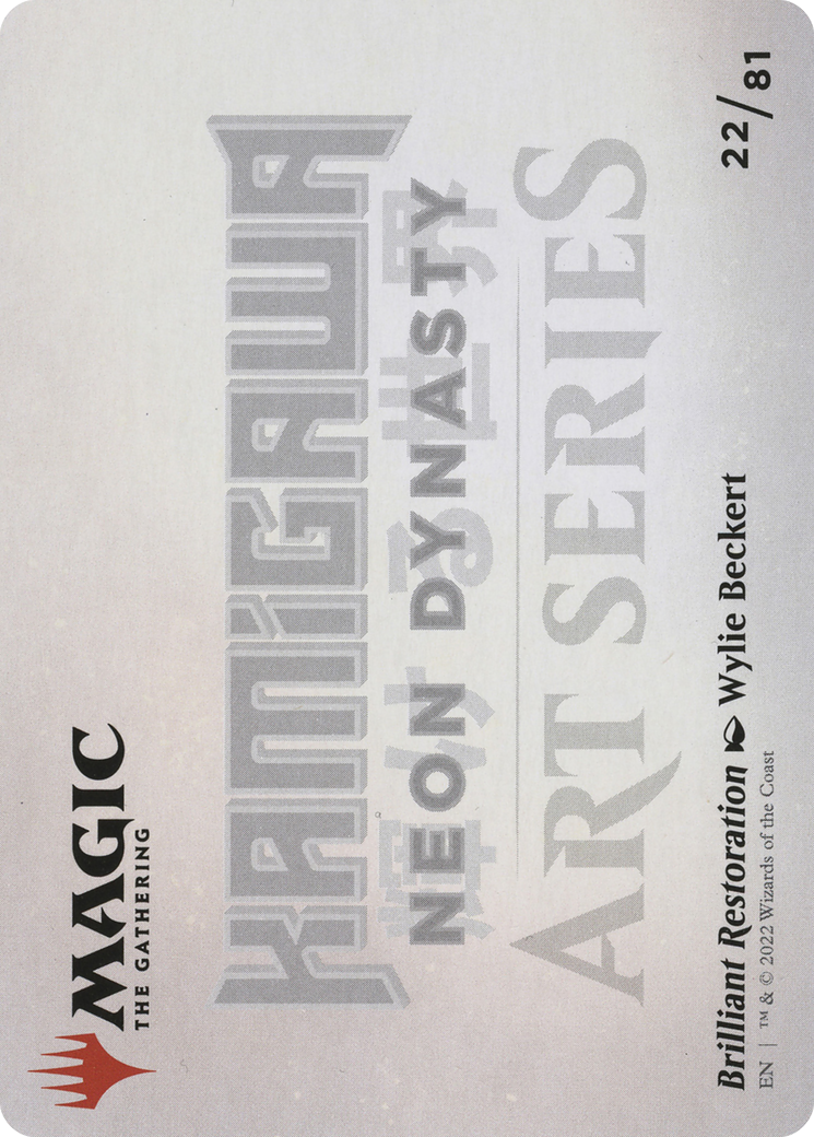 Brilliant Restoration // Brilliant Restoration (ANEO-022) - Neon Dynasty Art Series (Borderless) Foil-2