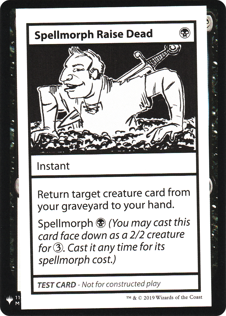 Spellmorph Raise Dead [Mystery Booster Playtest Cards]-1