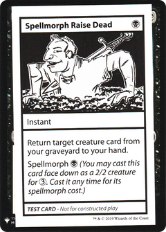 Spellmorph Raise Dead [Mystery Booster Playtest Cards]-1