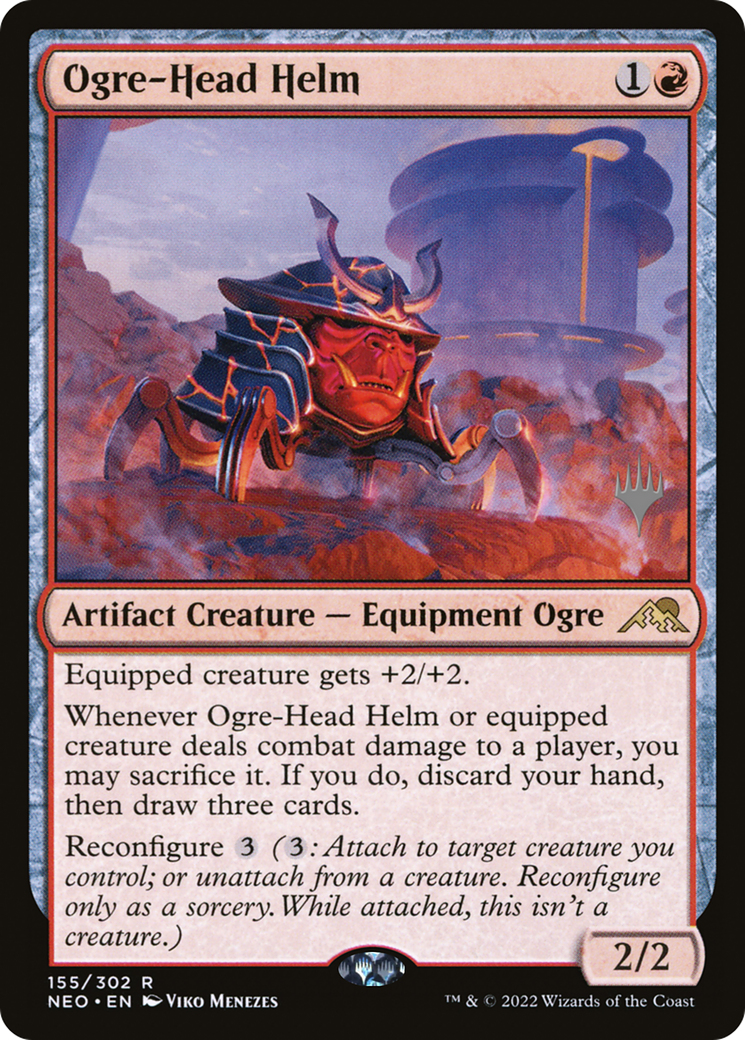 Ogre-Head Helm (Promo Pack) [Kamigawa: Neon Dynasty Promos]-1